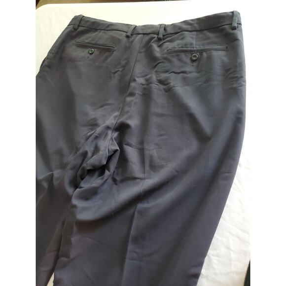 Murano Mens Dress Pants Navy Size 38/30 Polyester Blend Pleated Stretch Pockets - Picture 12 of 12
